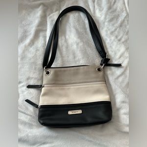 Rossetti crossbody women’s bag. Black and white.